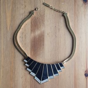 Black and gold statement necklace